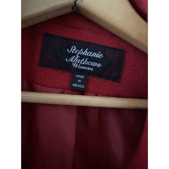 Stephanie Mathews Vintage Long Wool Coat Black Single Breasted, size 3X - Picture 7 of 16